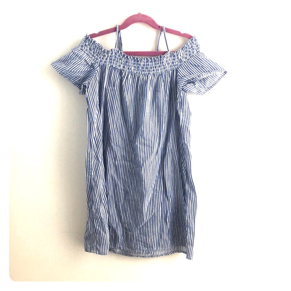 SOLD OldNavyKids off the shoulder striped sundress